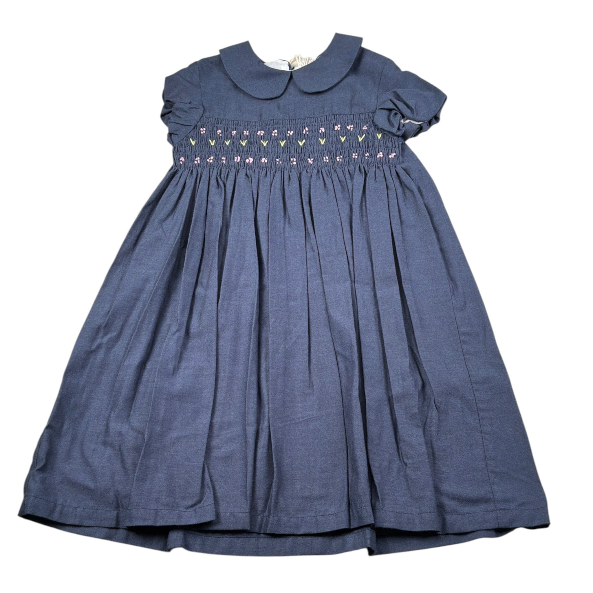 Ilfarobimbi Abito Mezza Manica tinta unita Blu per Bambina IFB50505 BLU ILFAROBIMBI 