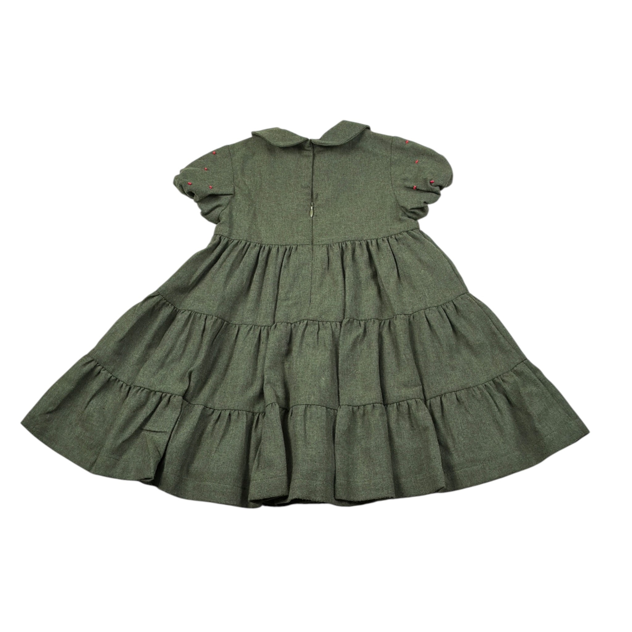 Ilfarobimbi Abito Mezza Manica tinta unita Verde per Bambina IFB50535 VERDE ILFAROBIMBI 