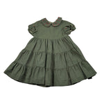 Ilfarobimbi Abito Mezza Manica tinta unita Verde per Bambina IFB50535 VERDE ILFAROBIMBI 