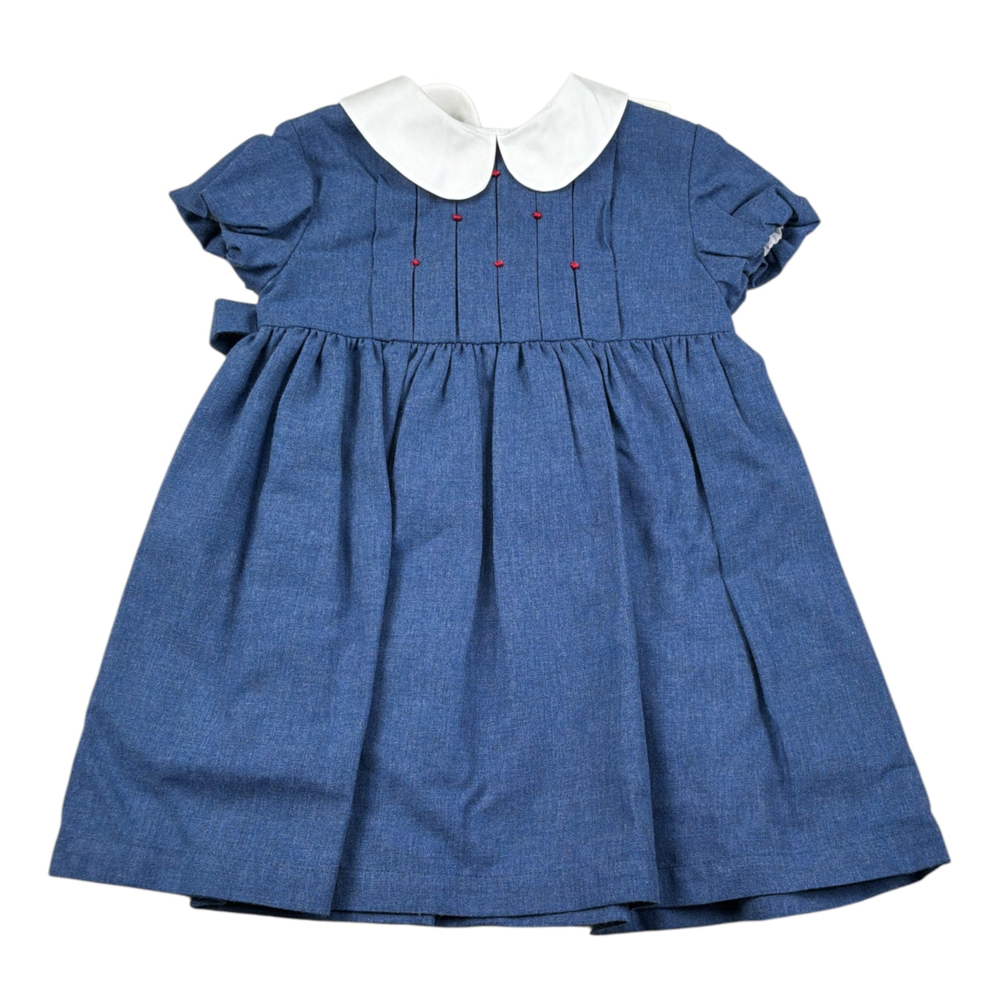 Ilfarobimbi Abito Mezza Manica tinta unita Blu per Neonata IFB50545N BLU ILFAROBIMBI 