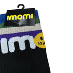 Imomi Calzini tinta unita con Stampe Nero per Bambino FW231K95 NERO IMOMI 