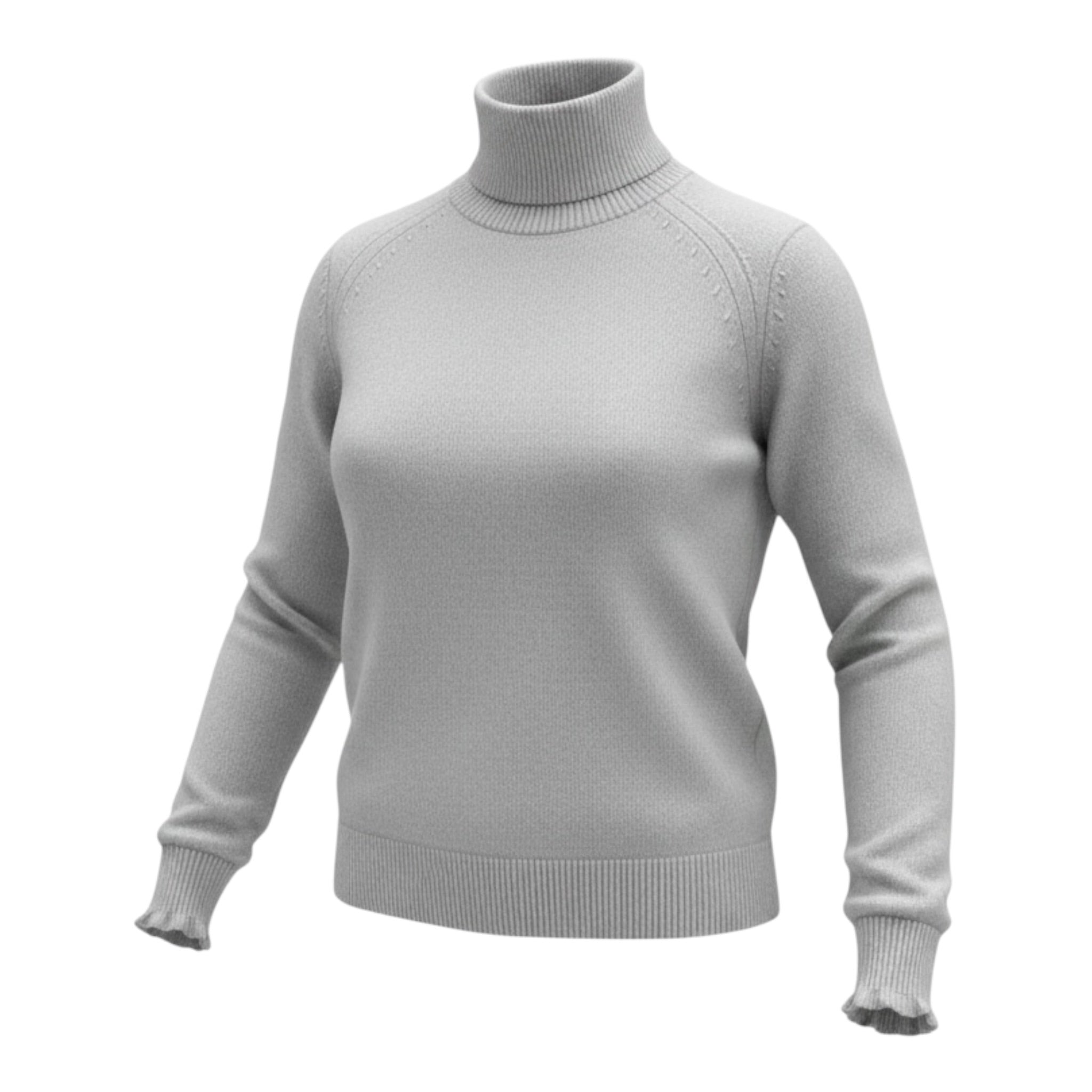 Imperial Maglia Collo Alto tinta unita Grigio per Bambina NB42230G80 GRIGIO IMPERIAL 