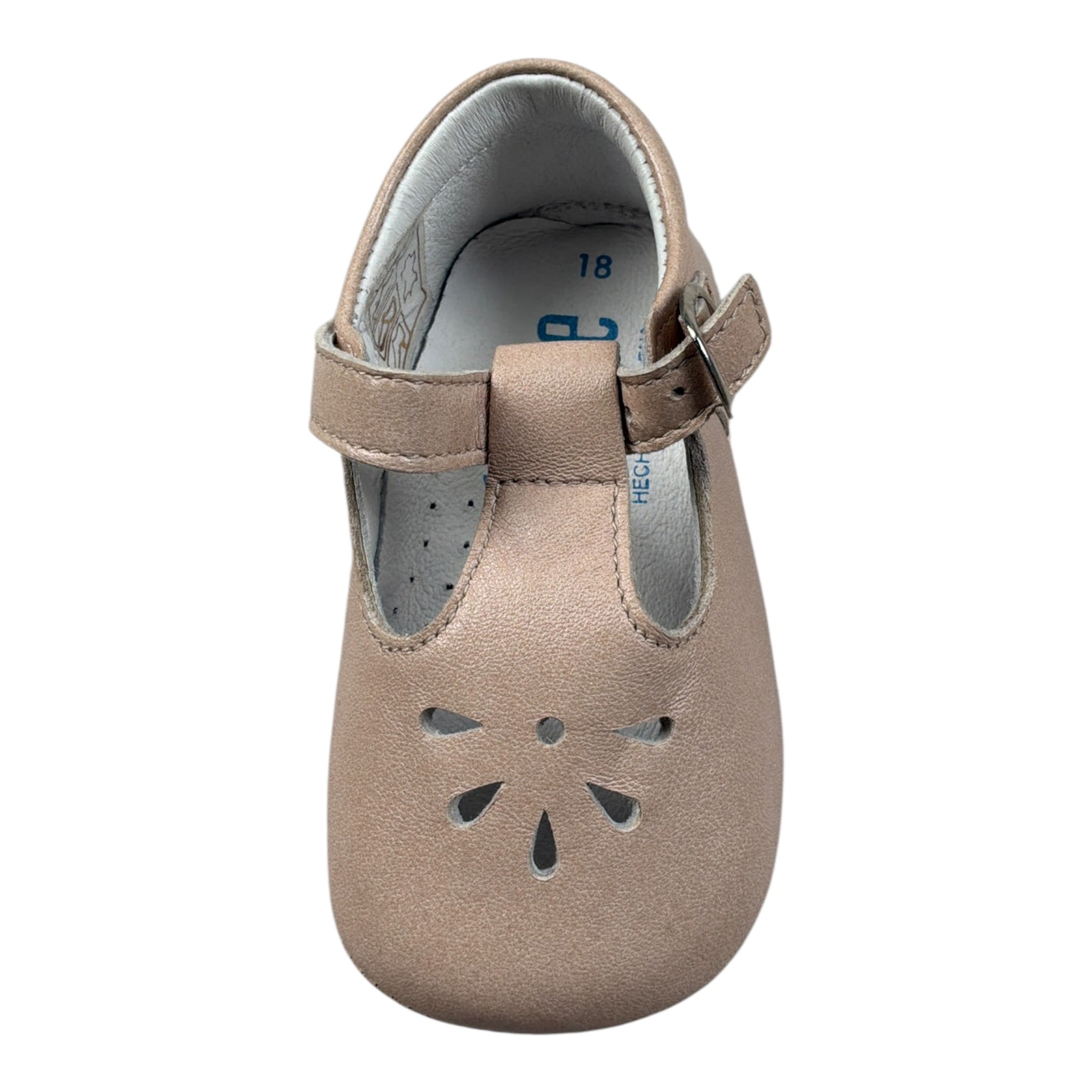 Indice Ballerine Tinta Uita con Fibia Beige per Neonata 328 BEIGE INDICE 