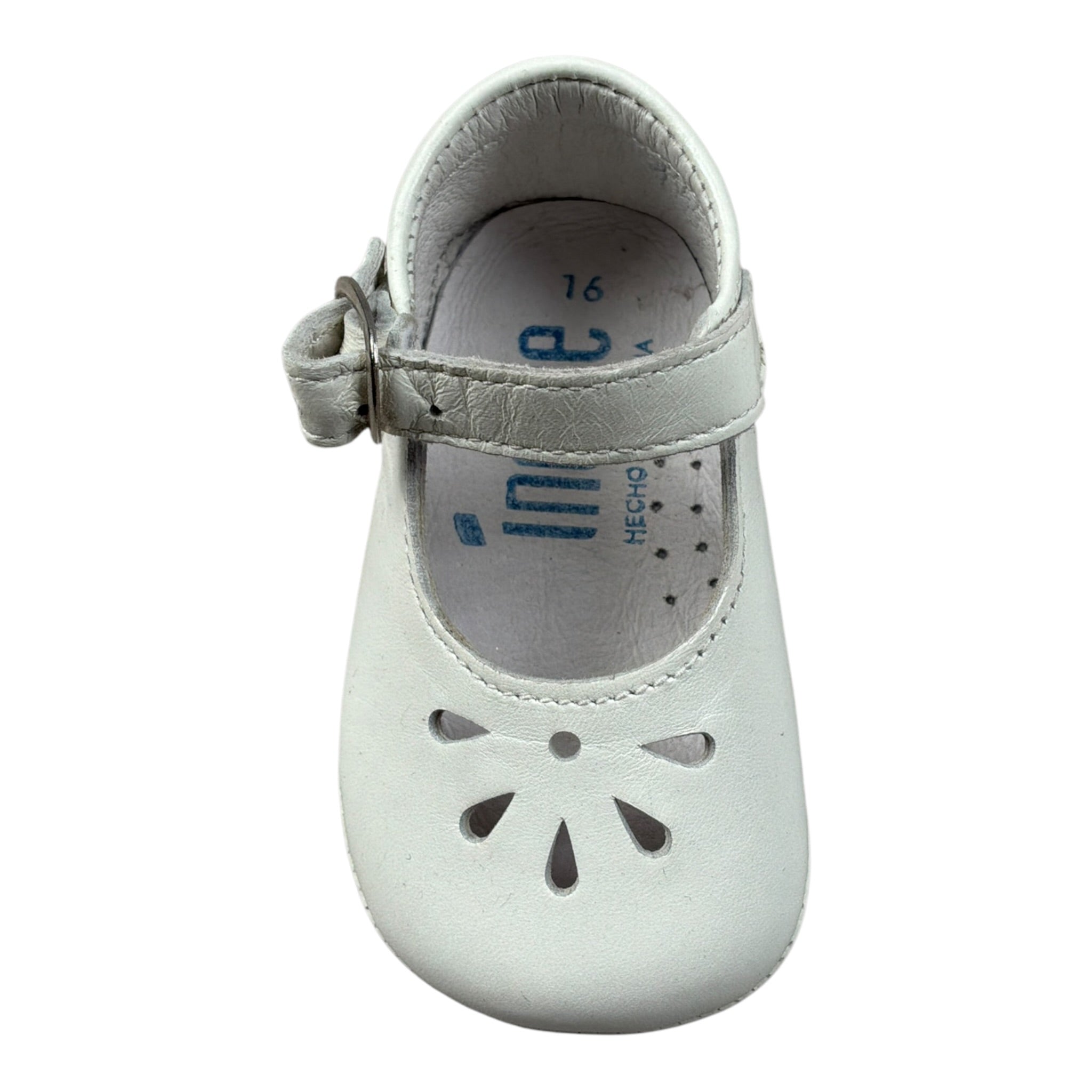 Indice Ballerine Tinta Uita con Fibia Panna per Neonata 328 PANNA INDICE 