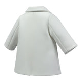 Isabel & Martinez Cappotto tinta unita con Bottoni Bianco per Neonata IM24A278 BIANCO ISABEL & MARTINEZ 