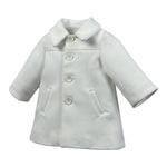 Isabel & Martinez Cappotto tinta unita con Bottoni Bianco per Neonata IM24A278 BIANCO ISABEL & MARTINEZ 