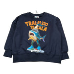 Italian Brainrot Felpa tinta unita Girocollo con Stampa Blu per Bambino F5IBJBSW020 BLU ITALIAN BRAINROT 