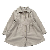 Janice Abito Manica Lunga tinta unita Beige per Bambina JN639N BEIGE JANICE 