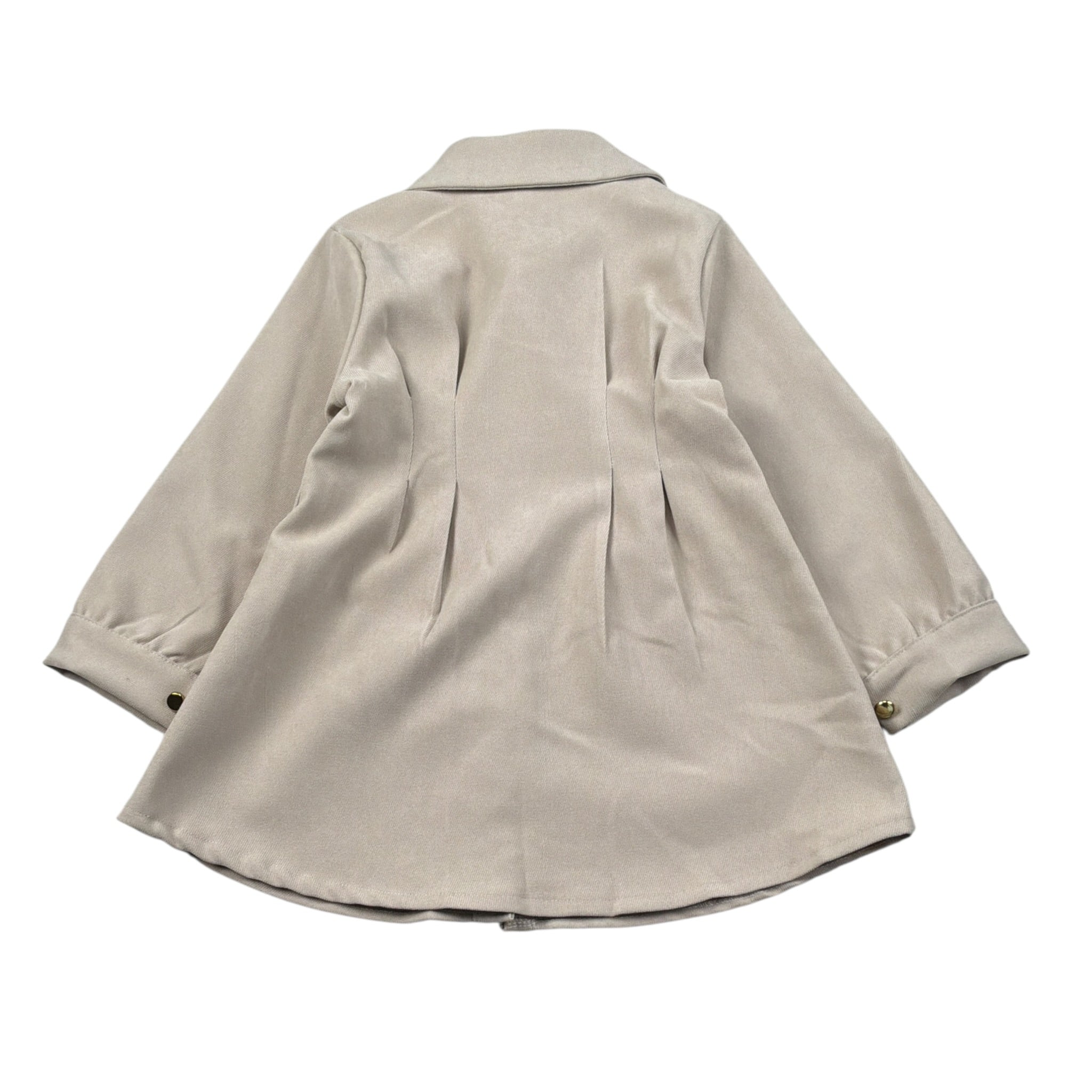 Janice Abito Manica Lunga tinta unita Beige per Bambina JN639N BEIGE JANICE 
