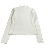 Janice Maglia Mezzo Collo tinta unita Bianco per Bambina JN878R BIANCO JANICE 