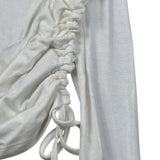 Janice Maglia tinta unita con Arriccio Bianco per Bambina JN880R BIANCO JANICE 