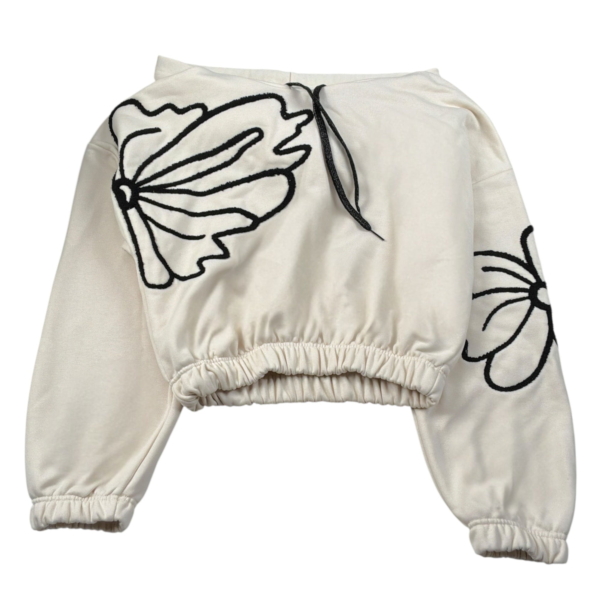 Janice Felpa tinta unita con Stampa E Cappuccio Beige per Bambina JN887R BEIGE JANICE 