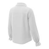 Janice Camicia tinta unita con Colletto Bianco per Bambina JN910B BIANCO JANICE 
