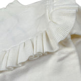 Janice Maglia Mezzo Collo tinta unita con Rouches Panna per Bambina JN922B PANNA JANICE 