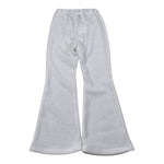Janice Pantalone tinta unita Modello A Zampa Bianco per Bambina JN929B BIANCO JANICE 
