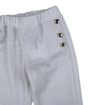 Janice Pantalone tinta unita Modello A Zampa Bianco per Bambina JN929B BIANCO JANICE 