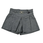 Janice Short tinta unita con Elastico In Vita Grigio per Bambina JN941B GRIGIO JANICE 