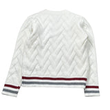 Janice Maglia tinta unita con Fantasia Bianco per Bambina JN945B BIANCO JANICE 
