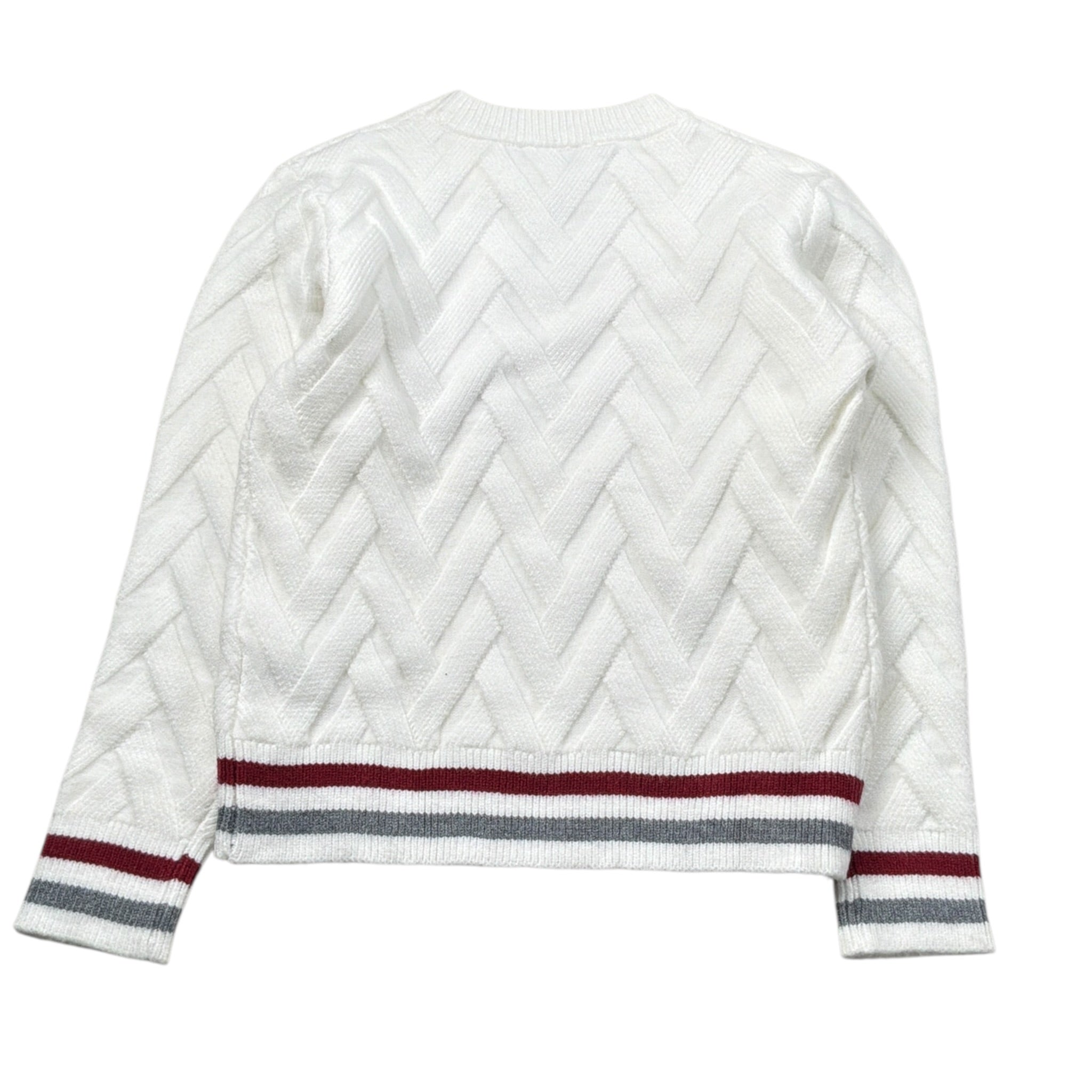Janice Maglia tinta unita con Fantasia Bianco per Bambina JN945B BIANCO JANICE 