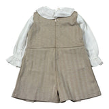 Janice Completo 2Pz Tuta Intera-Camicia Bicolore Beige/Bianco per Neonata JN972N BEIGE/BIANCO JANICE 