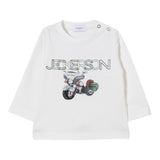 Jeckerson Shirt Girocollo tinta unita con Stampa Bianco per Bambino JB5002W25 BIANCO JECKERSON 