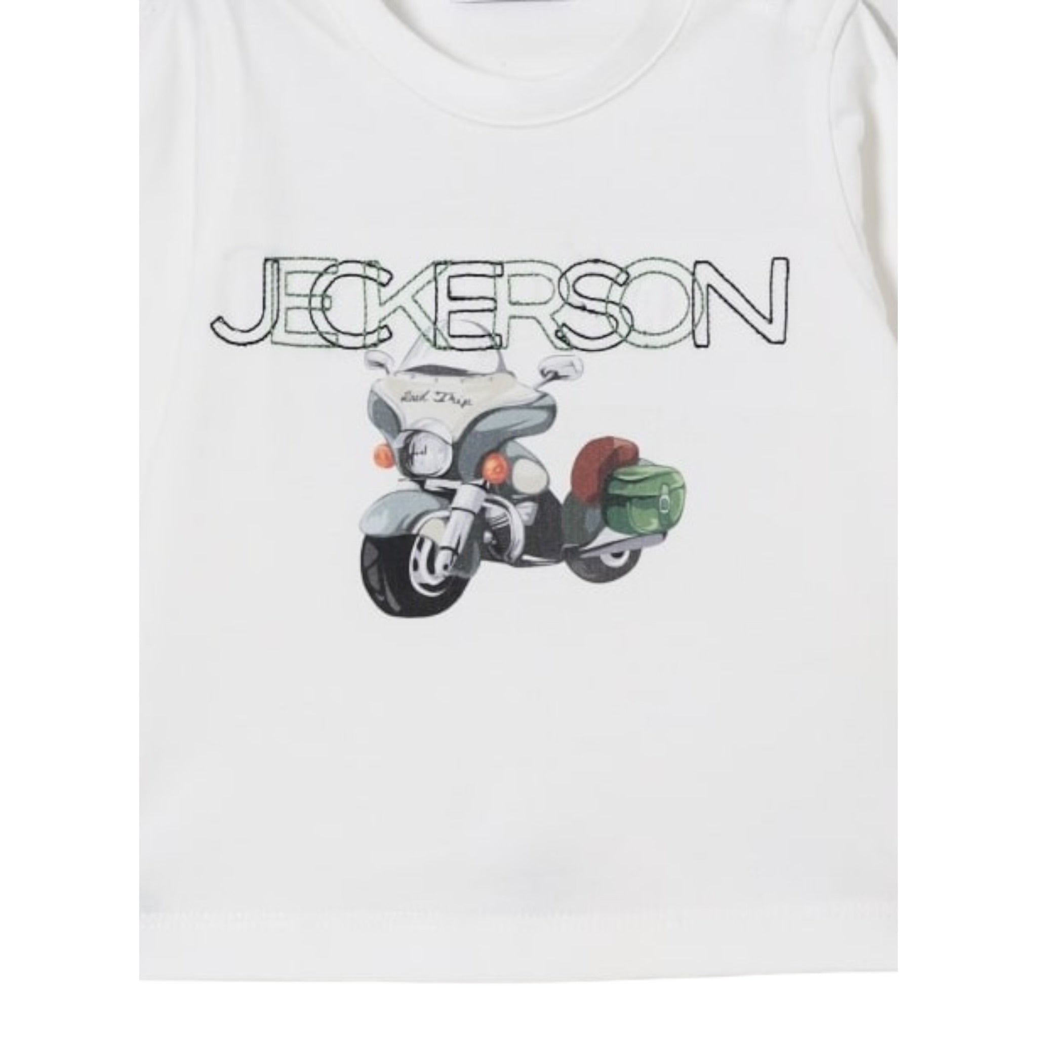 Jeckerson Shirt Girocollo tinta unita con Stampa Bianco per Bambino JB5002W25 BIANCO JECKERSON 