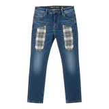 Jeckerson Jeans tinta unita con Toppe Blu per Bambino JB5008W25 BLU JECKERSON 