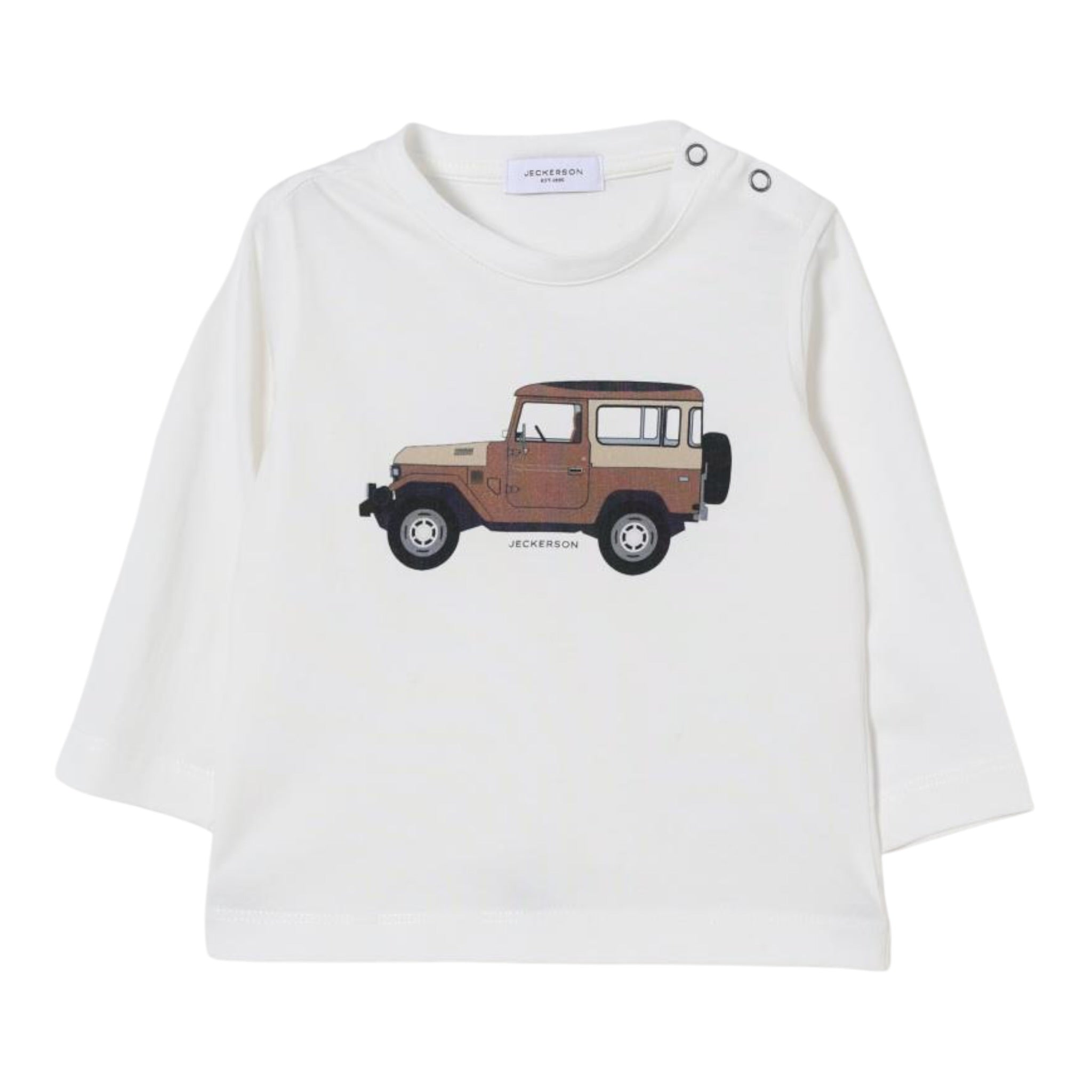Jeckerson Shirt Girocollo tinta unita con Stampa Bianco per Bambino JB5071W25X BIANCO JECKERSON 