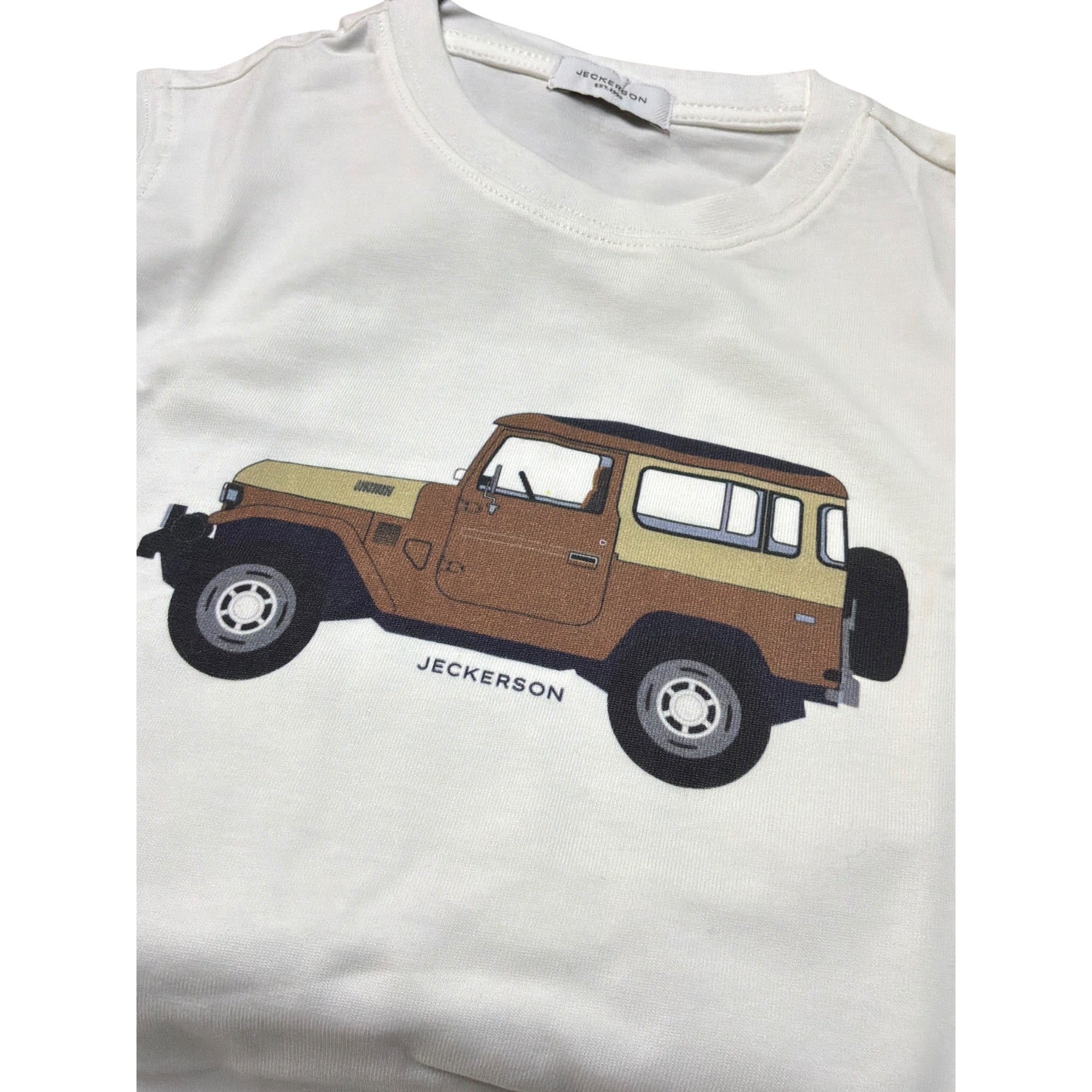 Jeckerson Shirt Girocollo tinta unita con Stampa Bianco per Bambino JB5071W25X BIANCO JECKERSON 