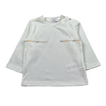 Jeckerson Shirt Girocollo tinta unita con Logo Bianco per Bambino JN4337J BIANCO JECKERSON 