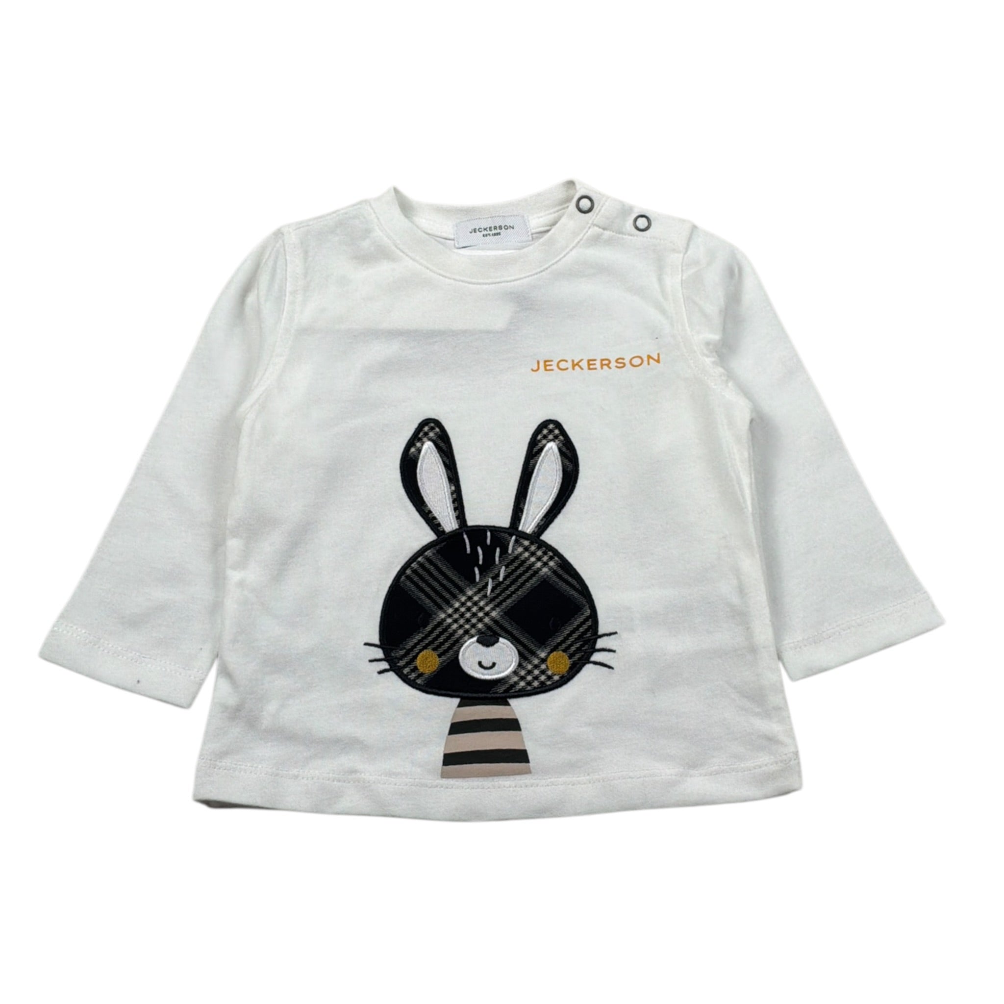Jeckerson Shirt Girocollo tinta unita Cn Ricami Bianco per Neonato JN4339 BIANCO JECKERSON 
