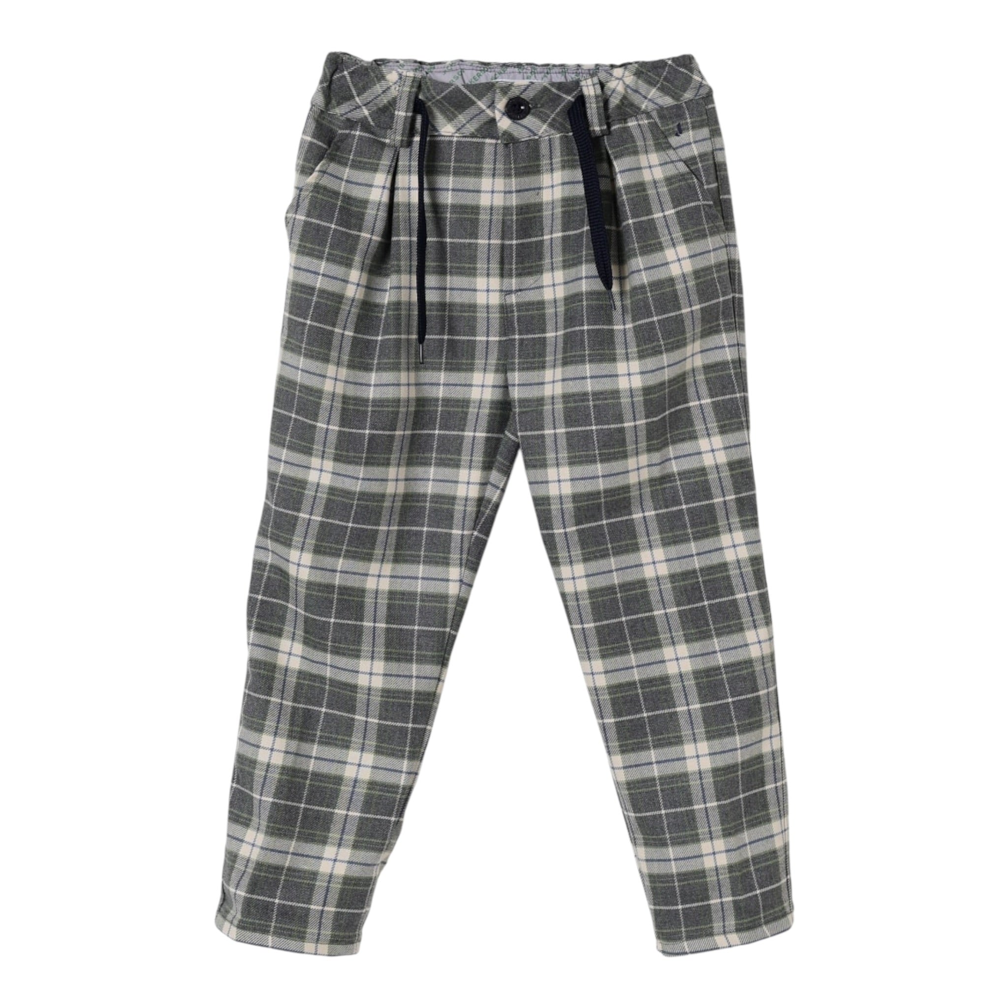 Jeckerson Pantalone Bicolore con Fantasia A Quadri Grigio per Bambino JN4814W25J GRIGIO JECKERSON 