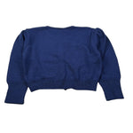 Jesurum Cardigan tinta unita con Bottoni Blu per Bambina 090230 BLU JESURUM 