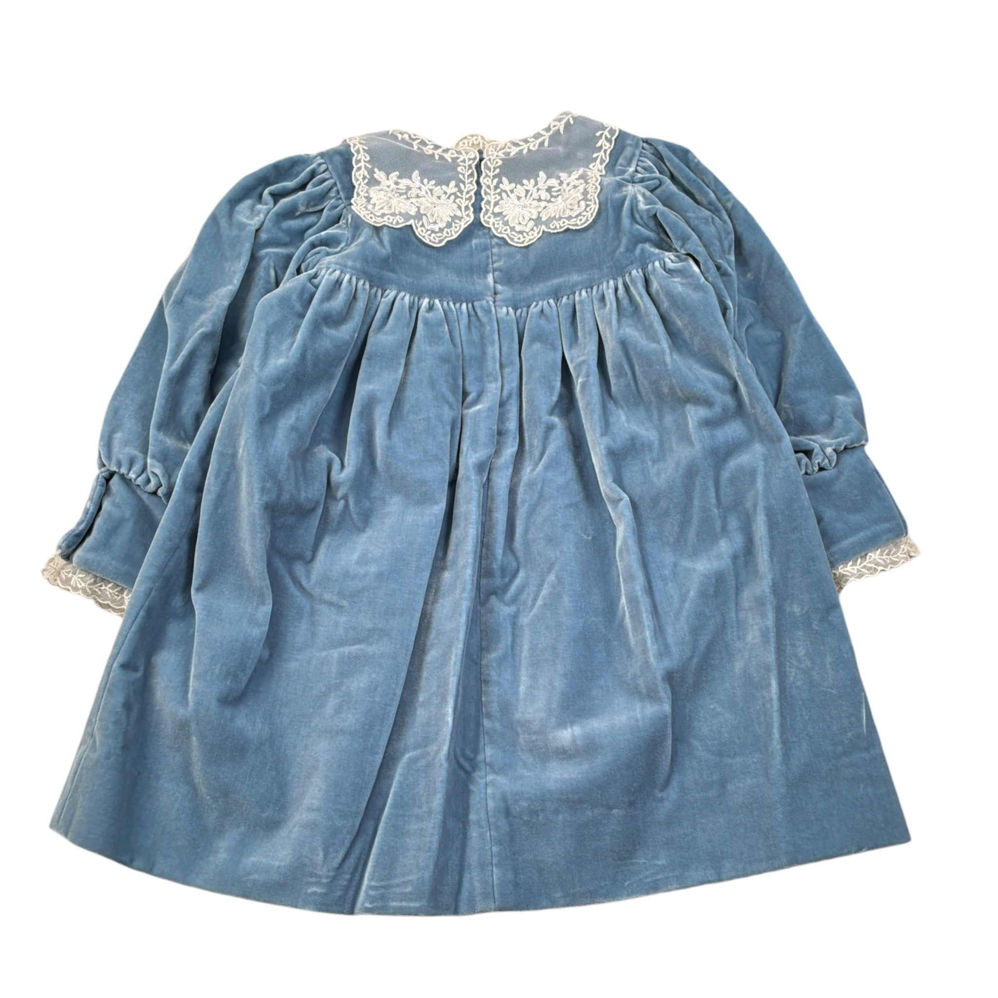 Jesurum Abito Manica Lunga Velata In Velluto Azzurro per Bambina CADORO AZZURRO JESURUM 