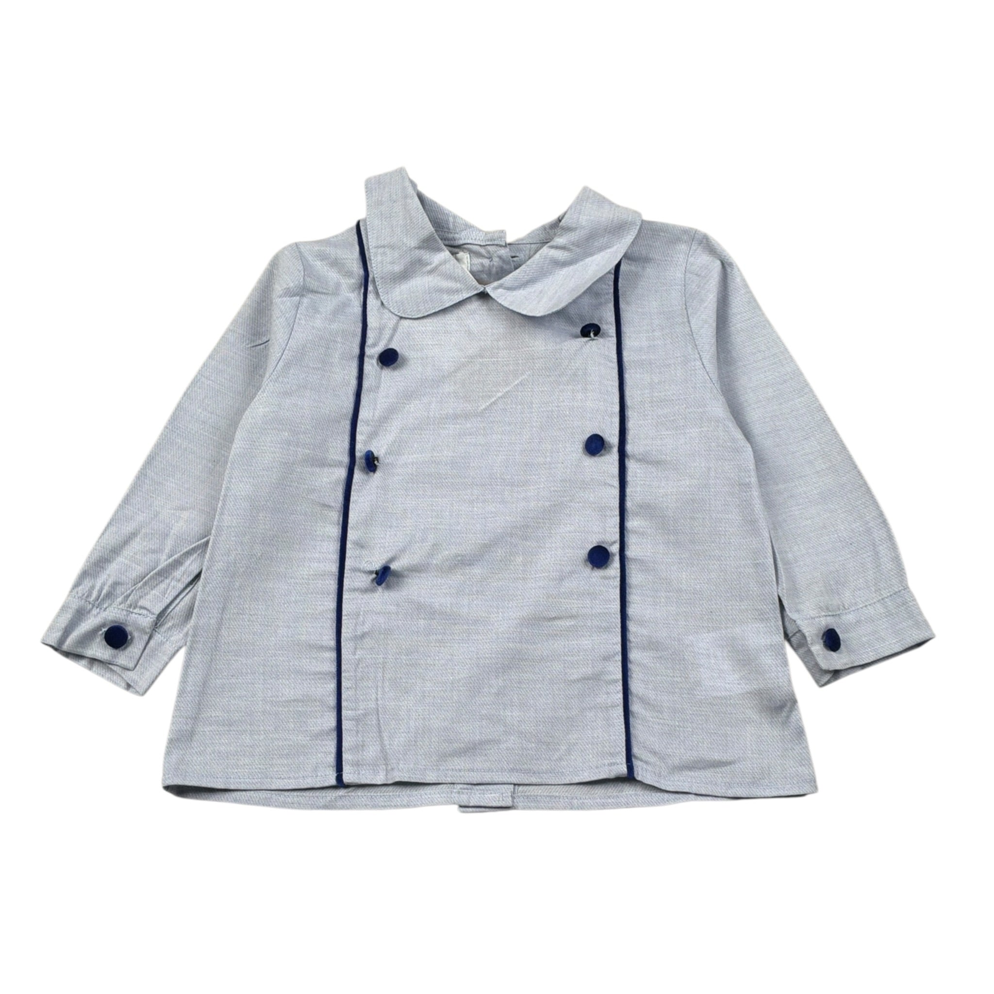 Jesurum Camicia Manica Lunga tinta unita con Bottoni In Contrasto Azzurro per Neonato ORIONE AZZURRO JESURUM 