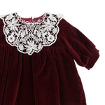 Jesurum Abito Manica Lunga tinta unita Bordeaux per Neonata RUBINO BORDEAUX JESURUM 