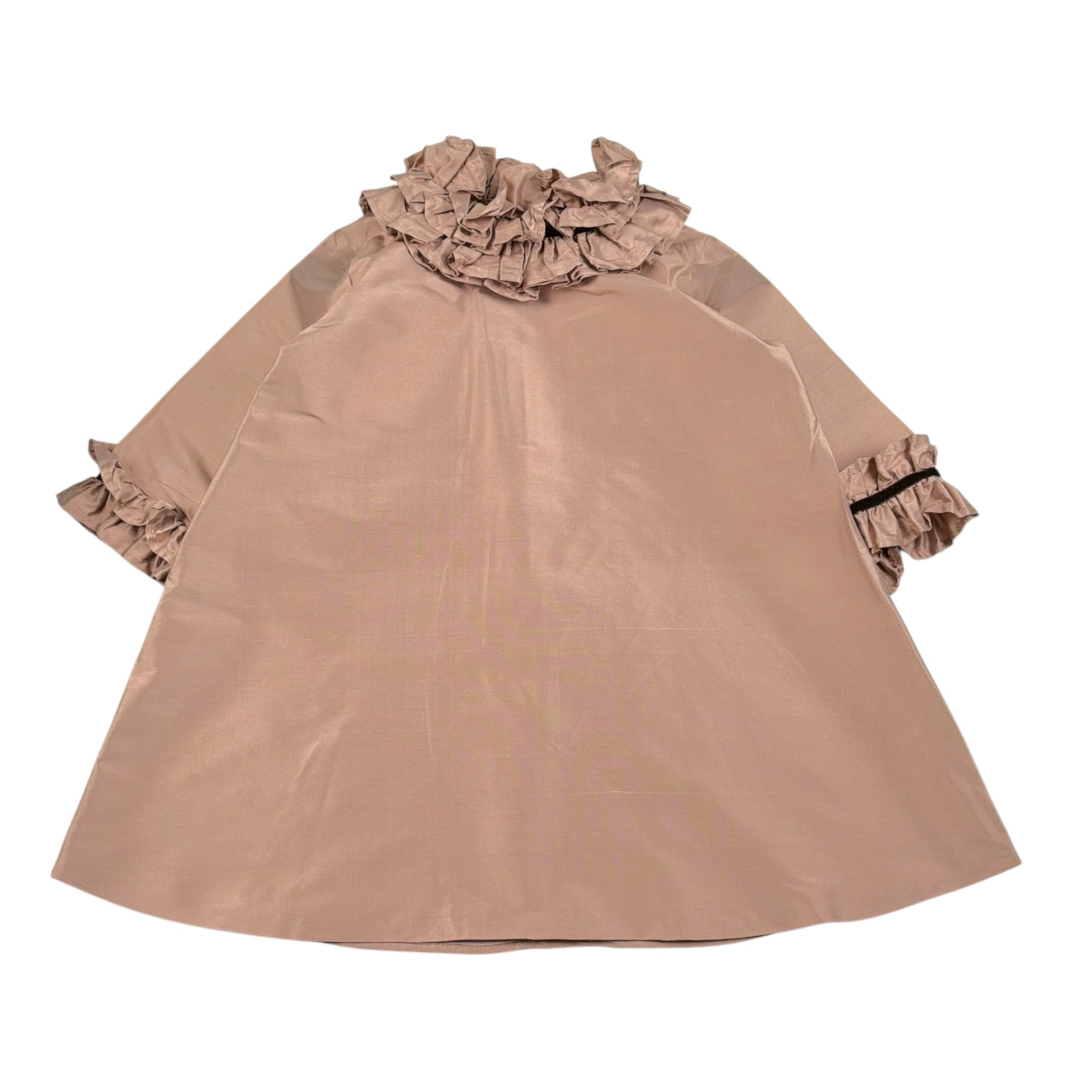 Jesvrvm Abito tinta unita con Rouches Beige per Bambina CASSIOPEA BEIGE JESVRVM 