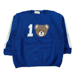J.O. Milano Maglia Girocollo tinta unita con Ricami Blu per Bambino 563A1OJ BLU J.O. MILANO 