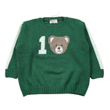J.O. Milano Maglia Girocollo tinta unita con Ricamo Orso Verde per Bambino 563I1J VERDE J.O. MILANO 