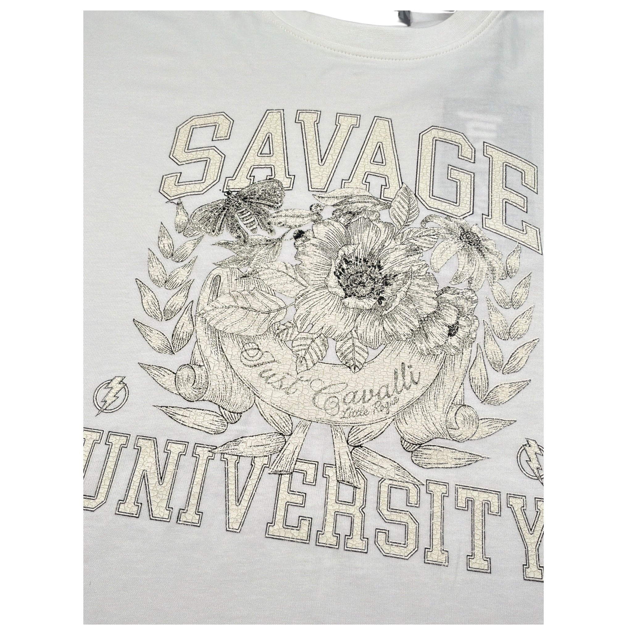 John Richmond T-Shirt Girocollo tinta unita con Logo Panna per Bambina JGA26017TS PANNA JOHN RICHMOND 