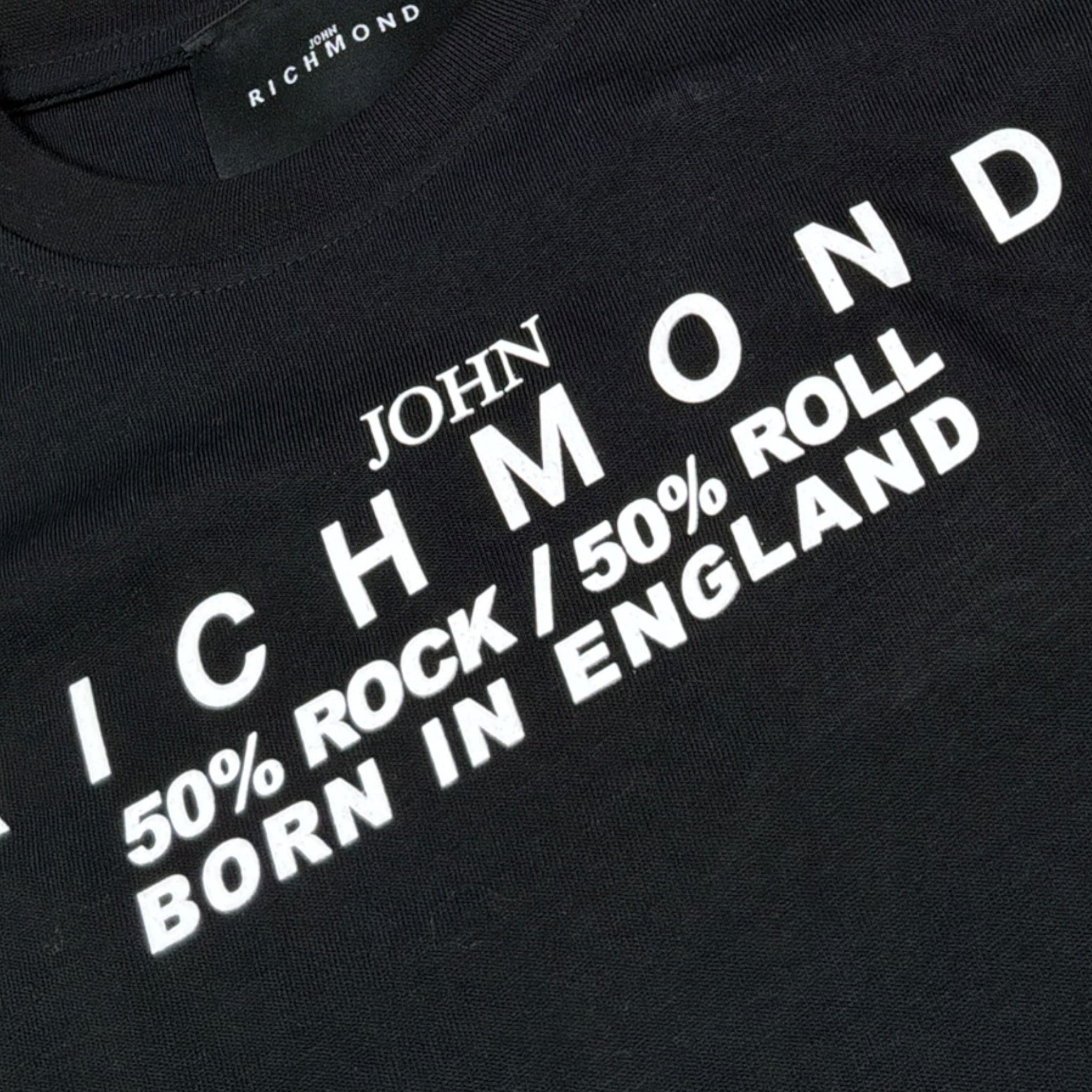 John Richmond T-Shirt tinta unita con Stampa Nero per Bambino RBA24043TS NERO JOHN RICHMOND 