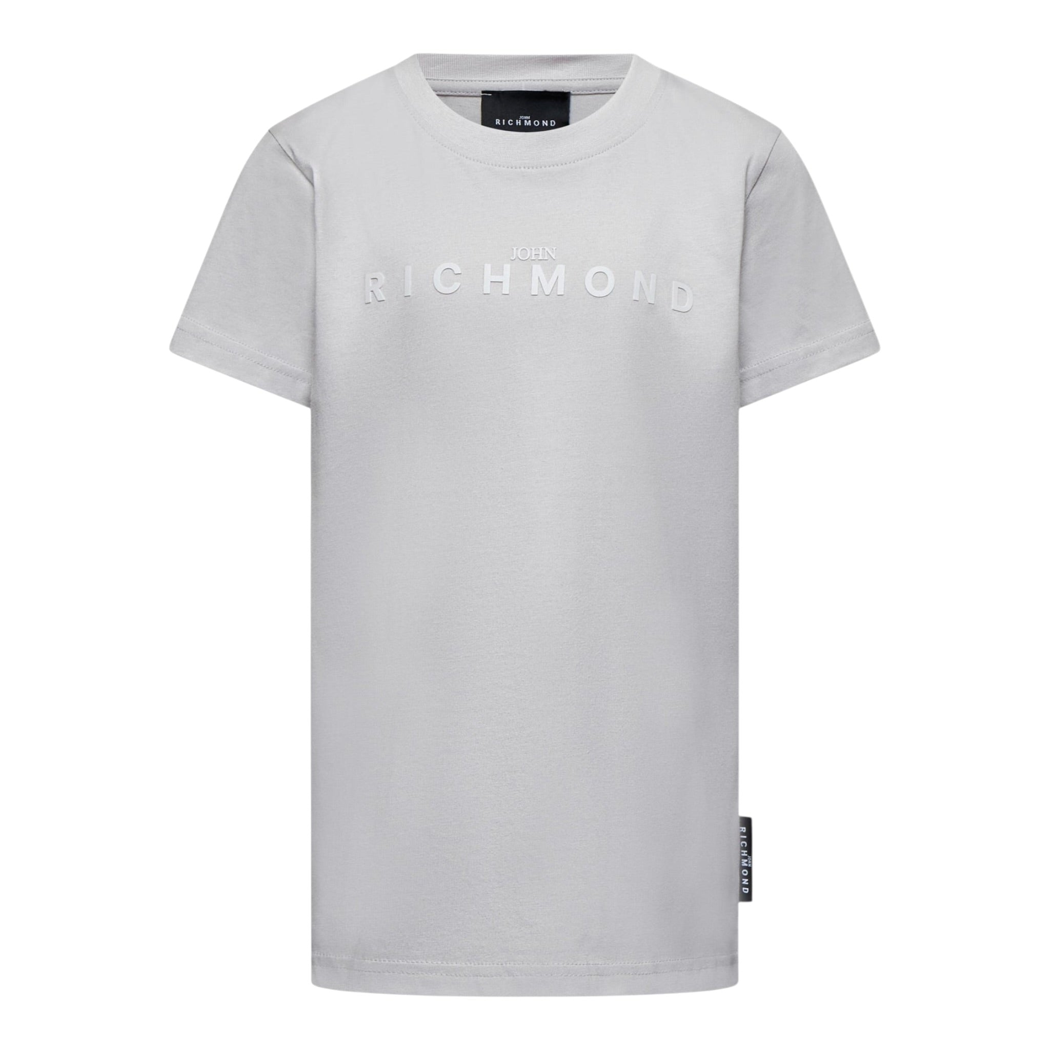 John Richmond T-Shirt Girocollo tinta unita con Logo Grigio per Bambino RBA25009TS GRIGIO JOHN RICHMOND 