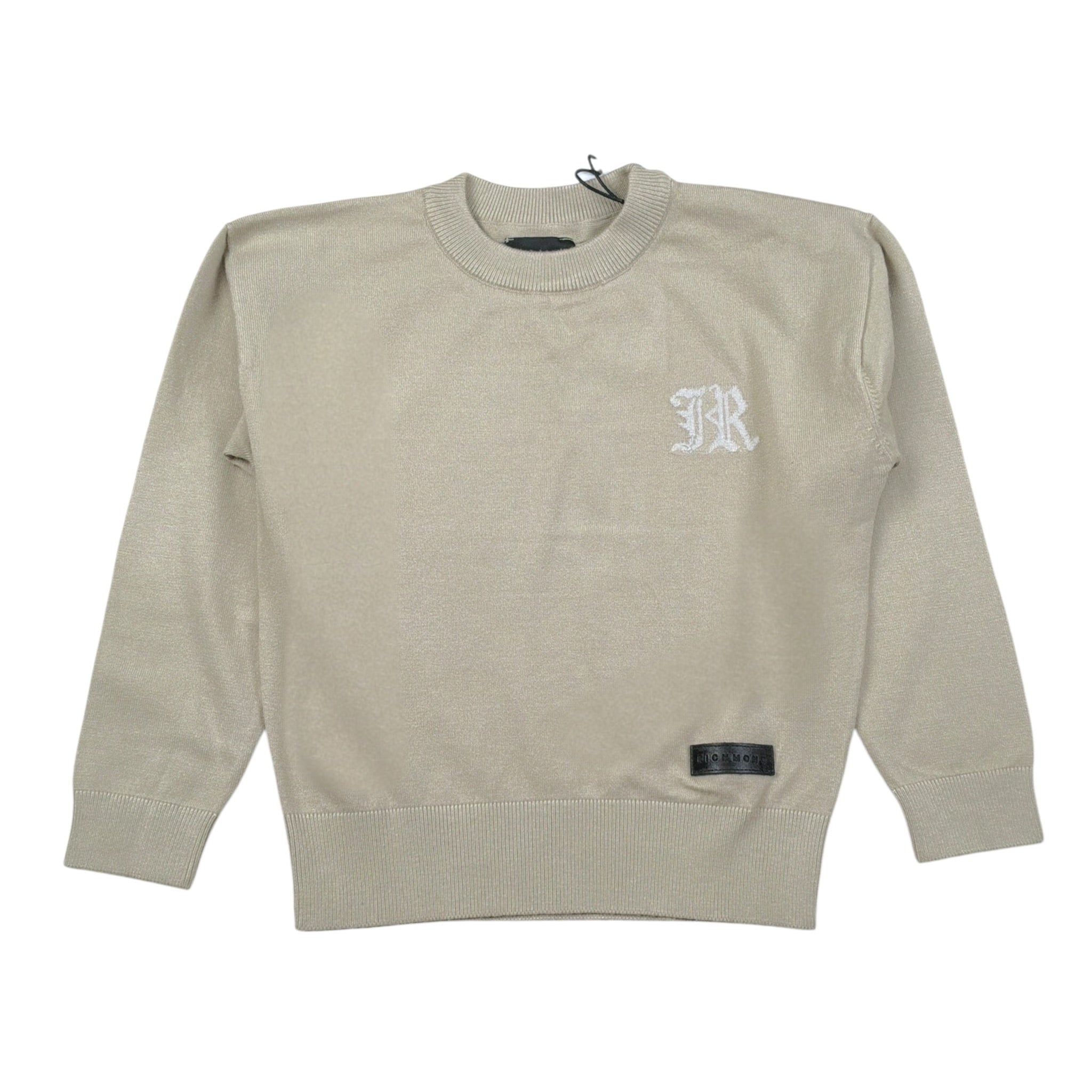 John Richmond Maglia tinta unita con Logo Beige per Bambino RBA25011MA BEIGE JOHN RICHMOND 