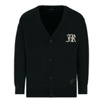 John Richmond Cardigan tinta unita con Ricami Nero per Bambino RBA25012CDX NERO JOHN RICHMOND 