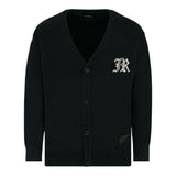 John Richmond Cardigan tinta unita con Ricami Nero per Bambino RBA25012CDX NERO JOHN RICHMOND 