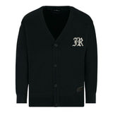 John Richmond Cardigan tinta unita con Ricami Nero per Bambino RBA25012CDXX NERO JOHN RICHMOND 