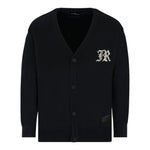 John Richmond Cardigan tinta unita con Ricami Nero per Bambino RBA25012CDXXX NERO JOHN RICHMOND 