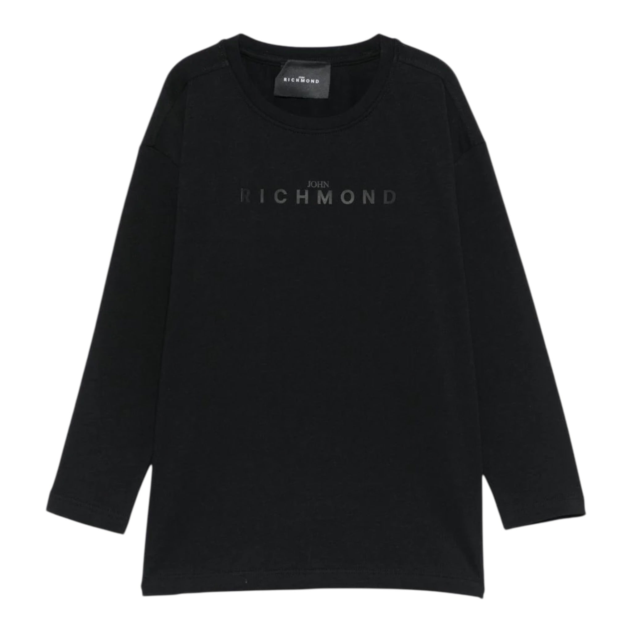 John Richmond Shirt tinta unita con Stampa Nero per Bambino RBA25016TSXXX NERO JOHN RICHMOND 