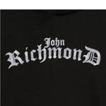 John Richmond Felpa tinta unita con Cappuccio Nero per Bambino RBA25085FE NERO JOHN RICHMOND 
