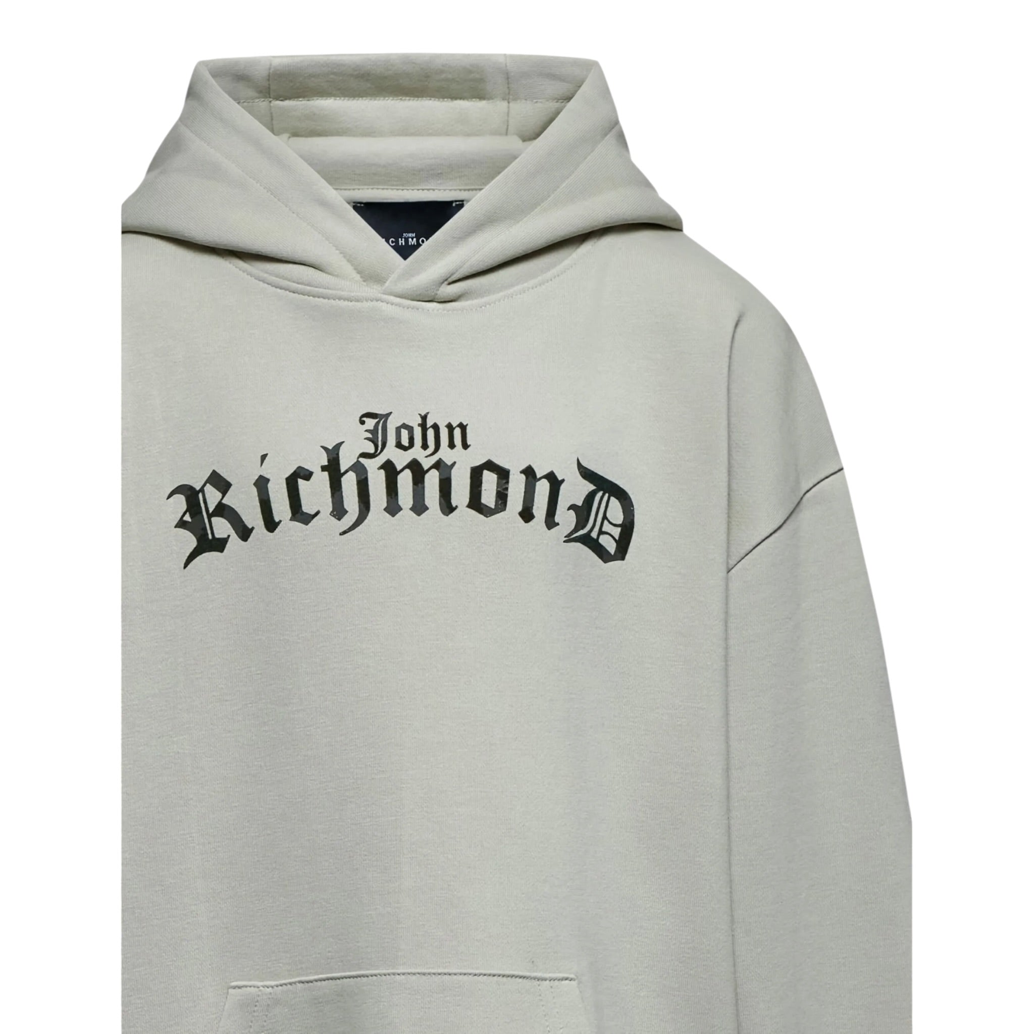 John Richmond Felpa tinta unita con Cappuccio Verde per Bambino RBA25085FEX VERDE JOHN RICHMOND 